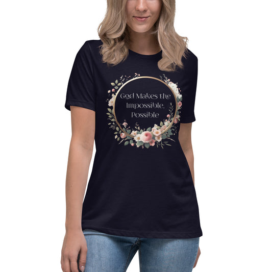 God Makes the Impossible, Possible T-Shirt - Joyful Grace